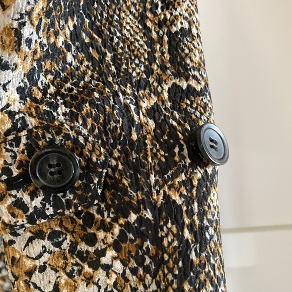Jones New York Python Print Short Trench Coat Size Small - Picture 6 of 15